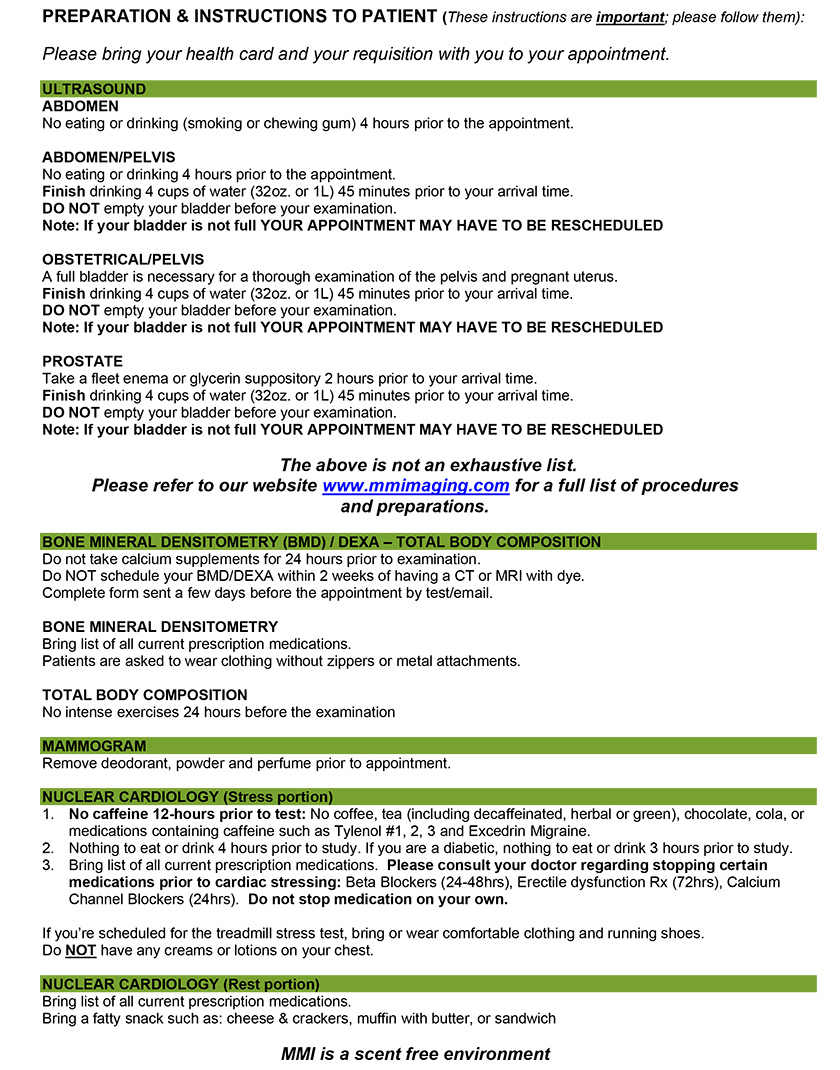 MMI Imaging Requisition P2